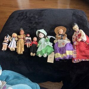 Set of 8 - Vintage Doll Collection - Bradley. Oriental, Indian
